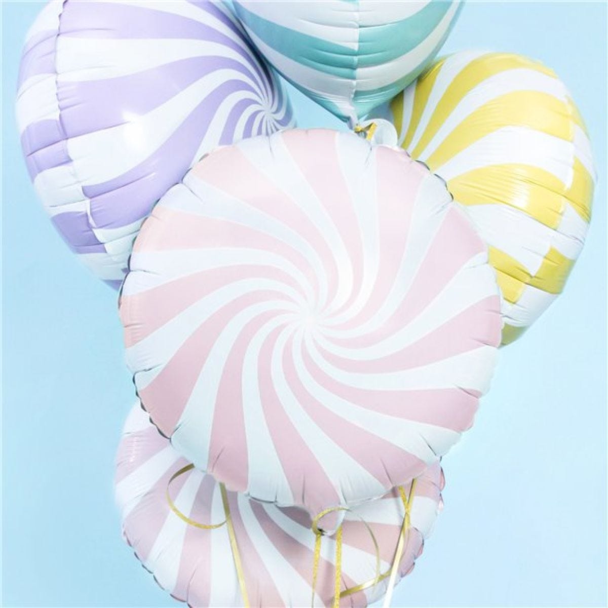 Light Pink Candy Swirl Foil Balloon - 18"