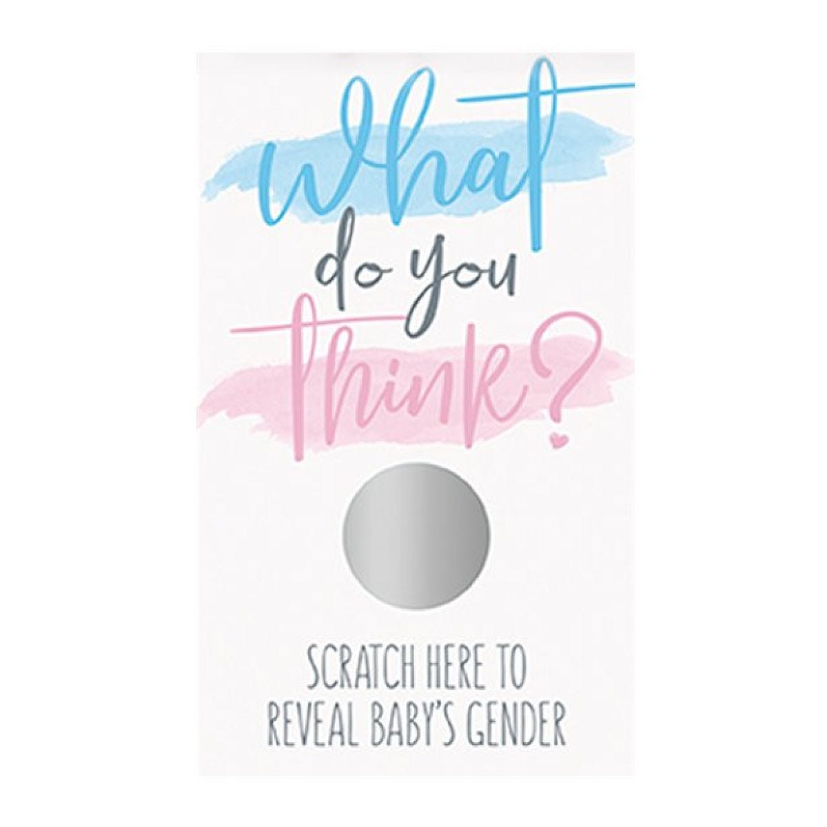 What Do You Think Gender Reveal Scratch Card - Girl (10pk)