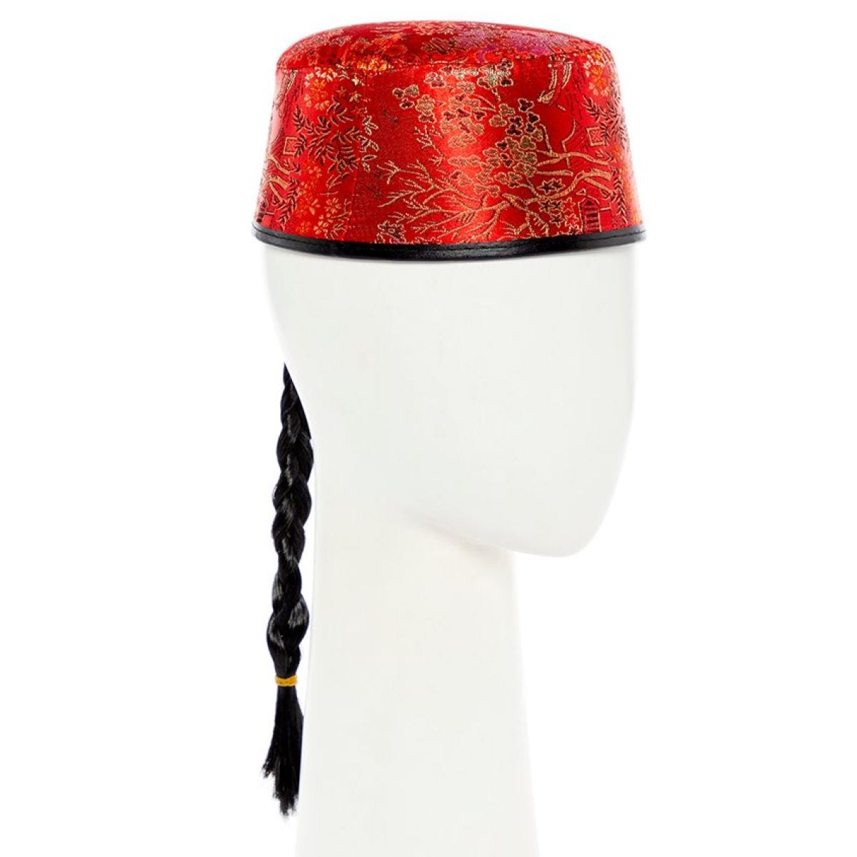 Hat with attached Braid
