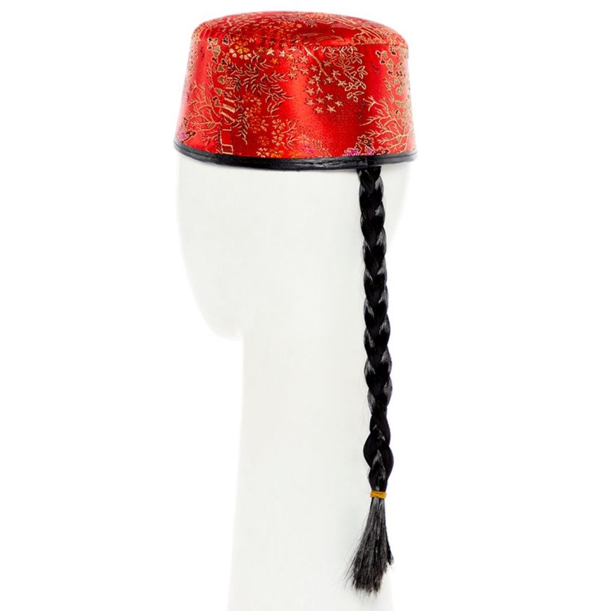 Hat with attached Braid