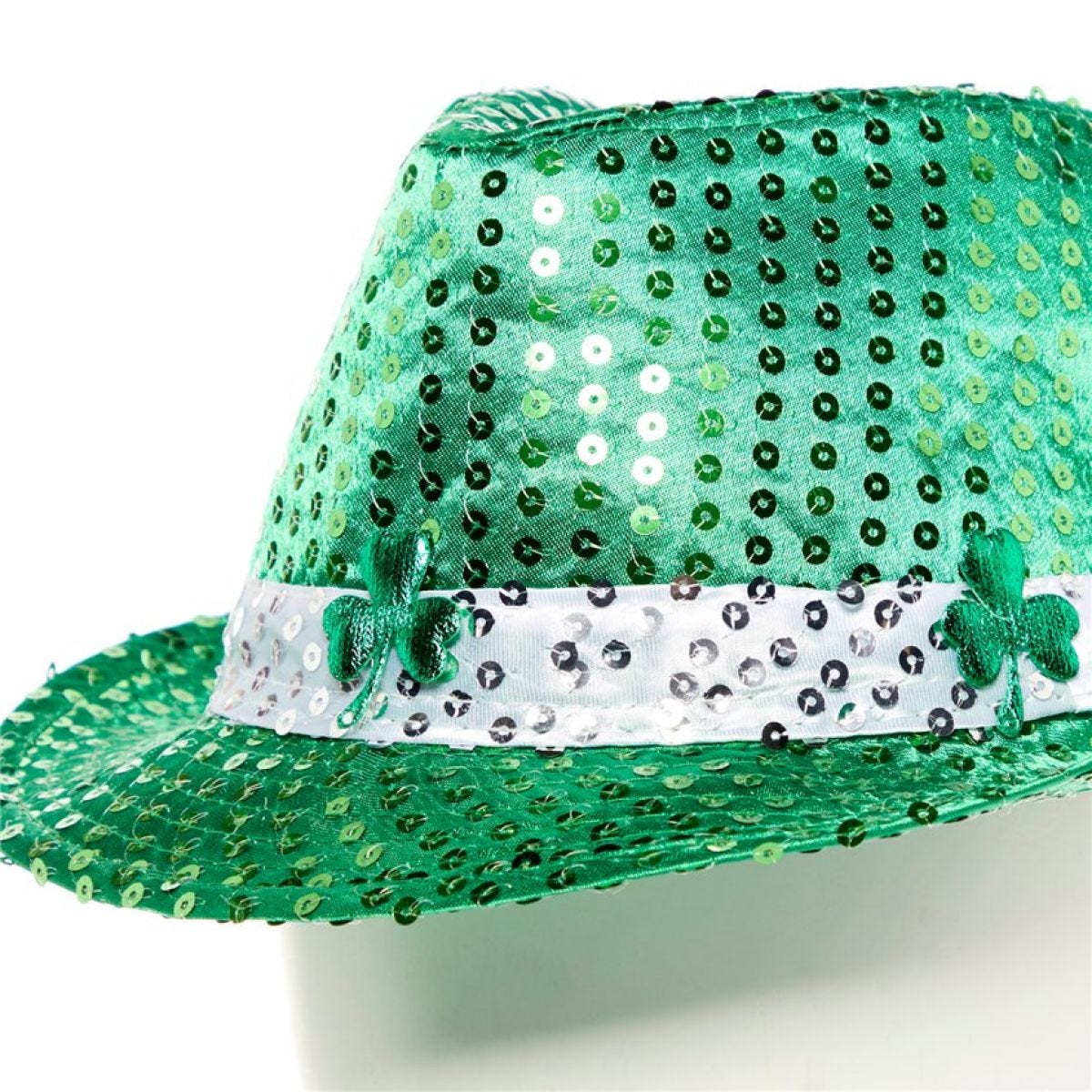 St Patrick&apos;s Day Sequin Fedora Hat