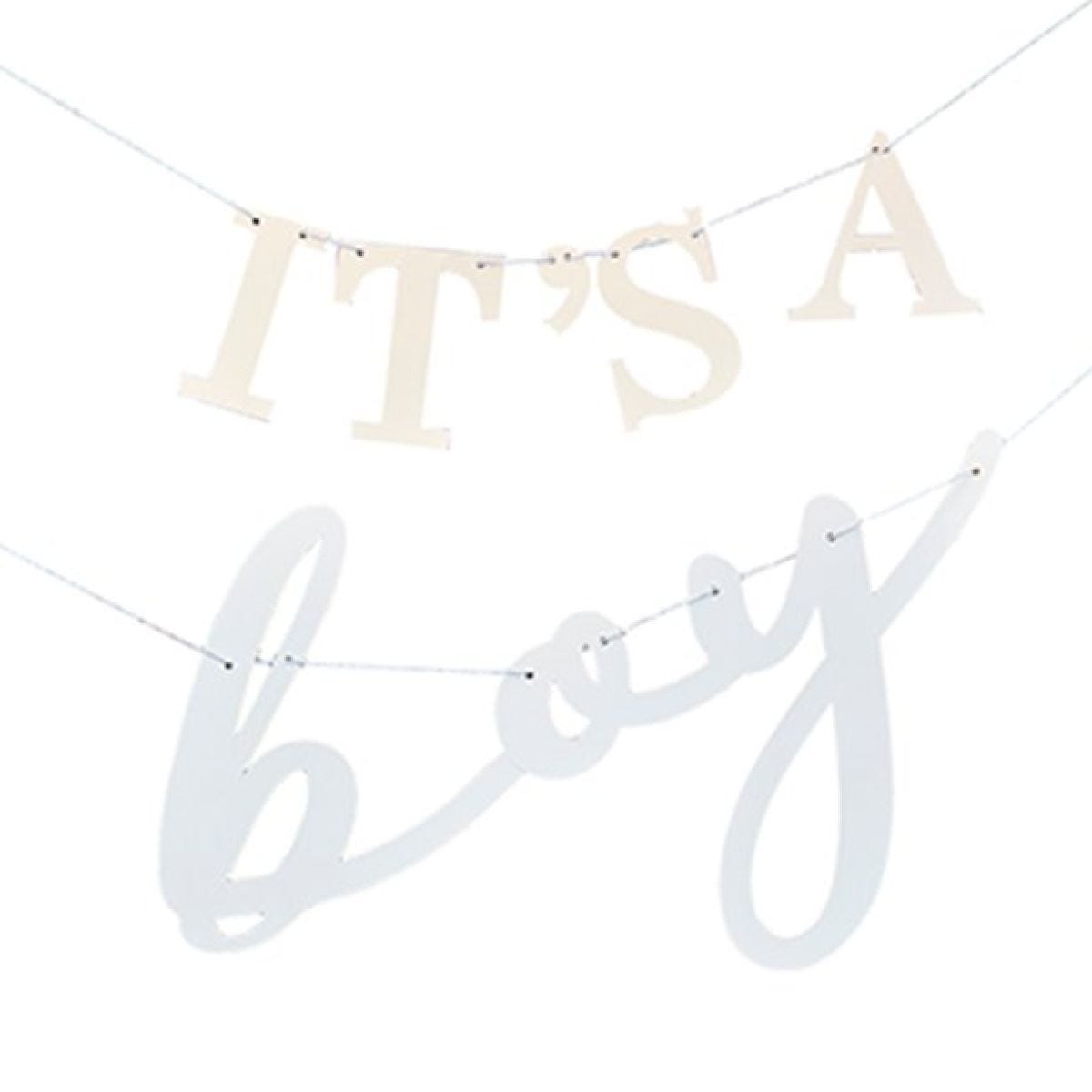 Hello Baby It&apos;s A Boy Eco Bunting