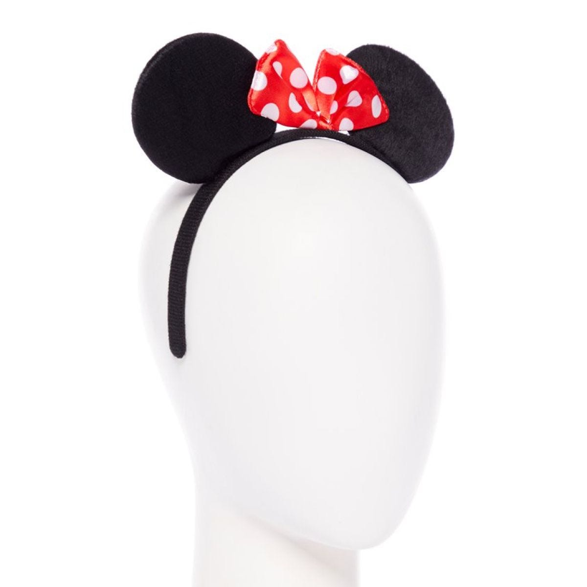 Mouse  Ears & Red Bow Headband