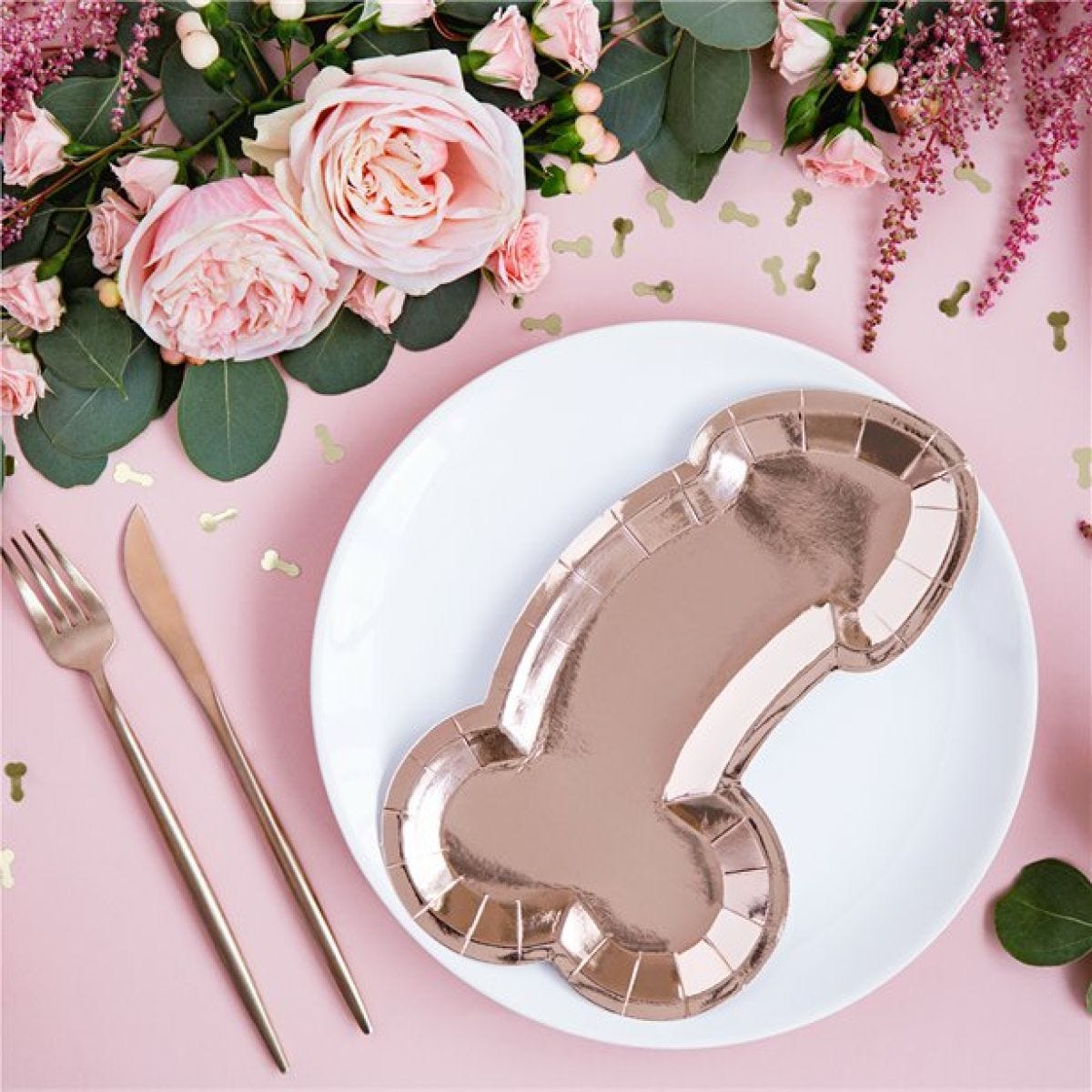 Rose Gold Penis Plates (6pk)