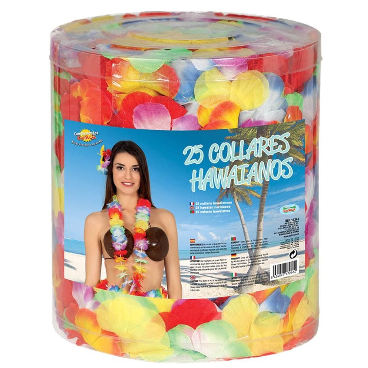 Multicoloured Hawaiian Leis - 25 Pack