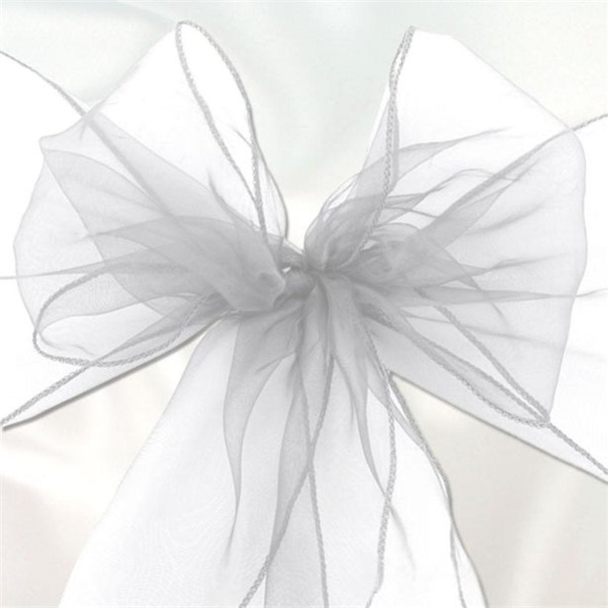 White Organza Chair Sash - 3m