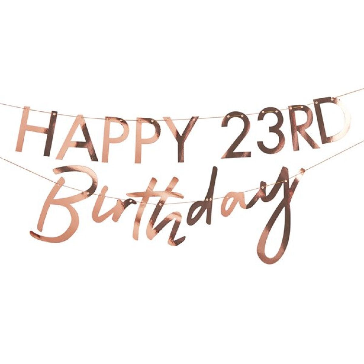 Mix It Up Rose Gold Customisable Age Birthday Paper Banner - 1.5m