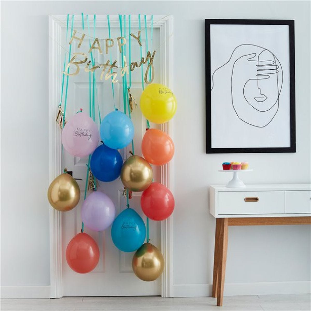 Mix It Up Rainbow & Gold Birthday Door Decorating Kit