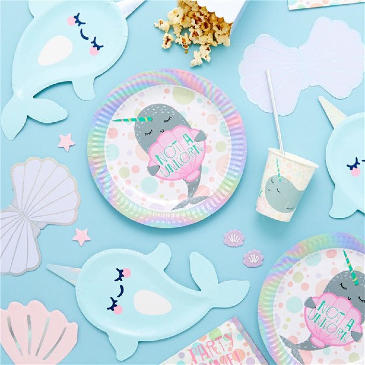 Narwhal Party Paper Plates - 23cm (8pk)