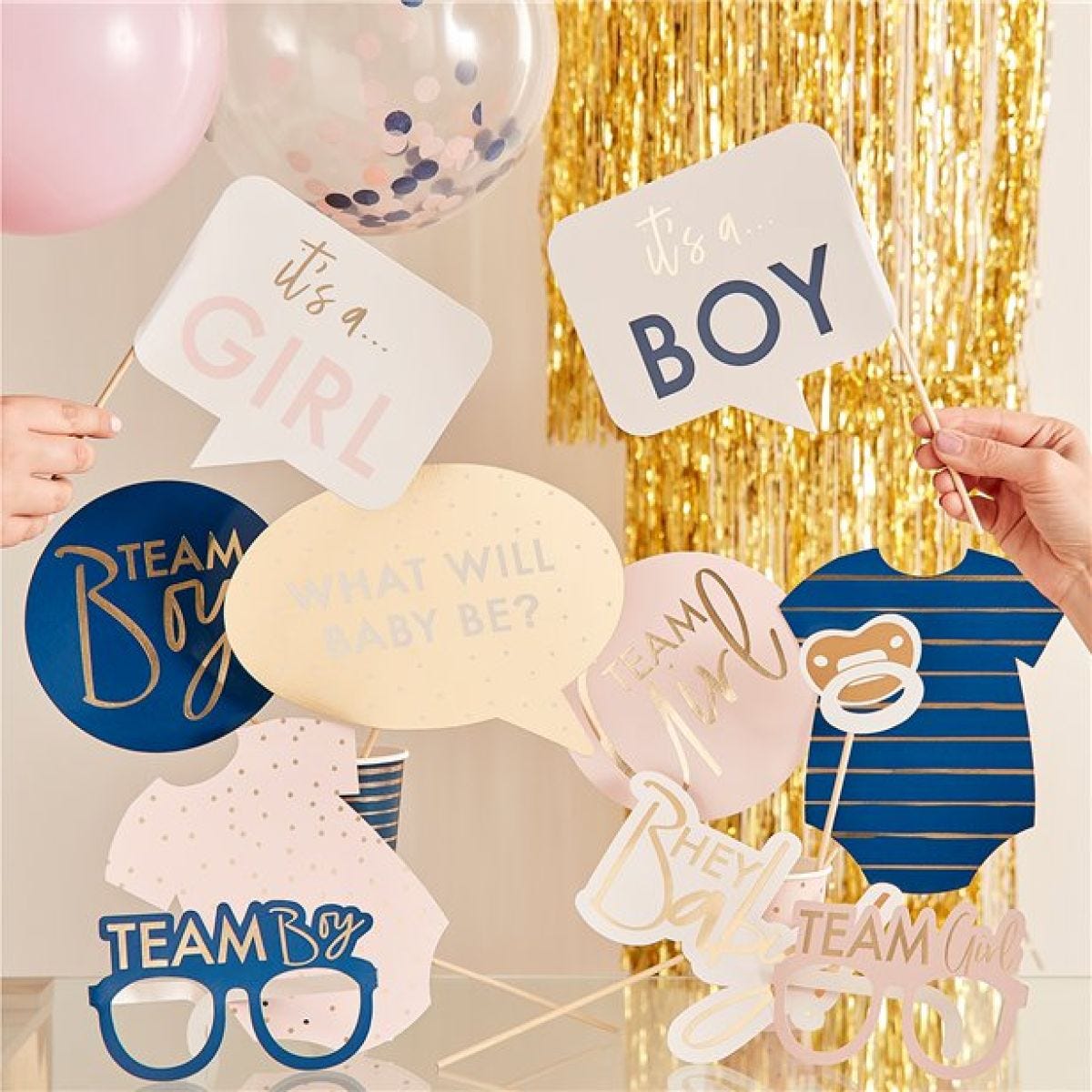 Gender Reveal Photo Props (10pk)