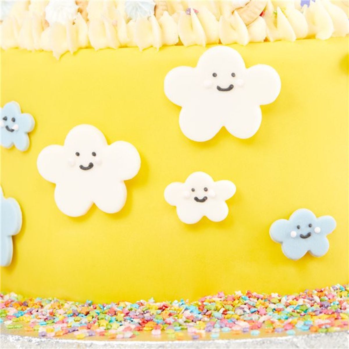 Happy Clouds Sugar Cake Toppers - 6pk