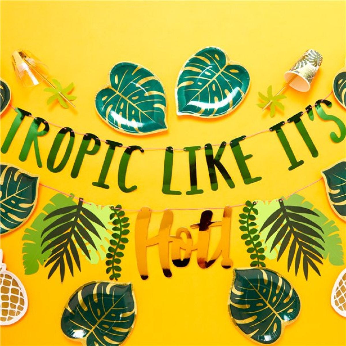 Tropic Like Its Hot 2-Tiered Banner - 2m