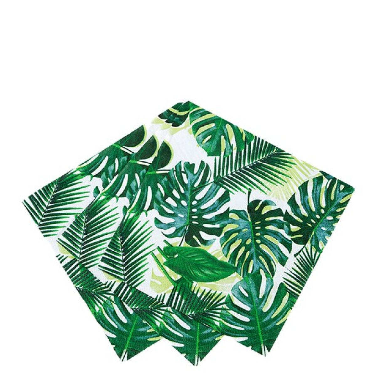 Tropical Fiesta Palm Cocktail Napkins - 25cm (20pk)