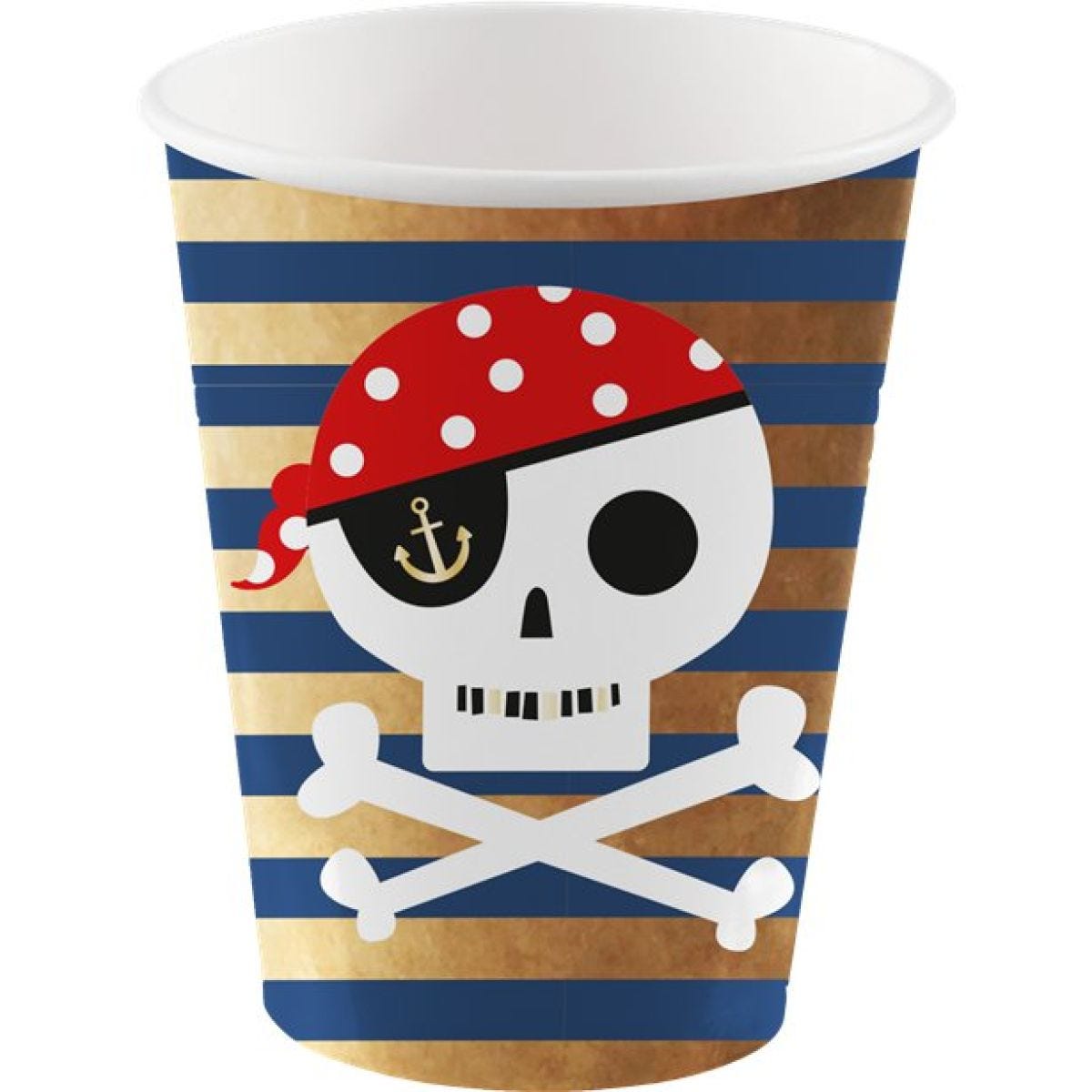Treasure Island Pirate Cups- 250ml (8pk)
