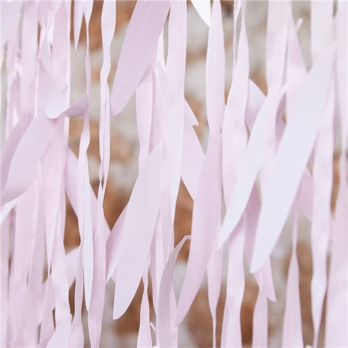 A Touch Of Pampas Blush Pink Leaf Ribbon Backdrop