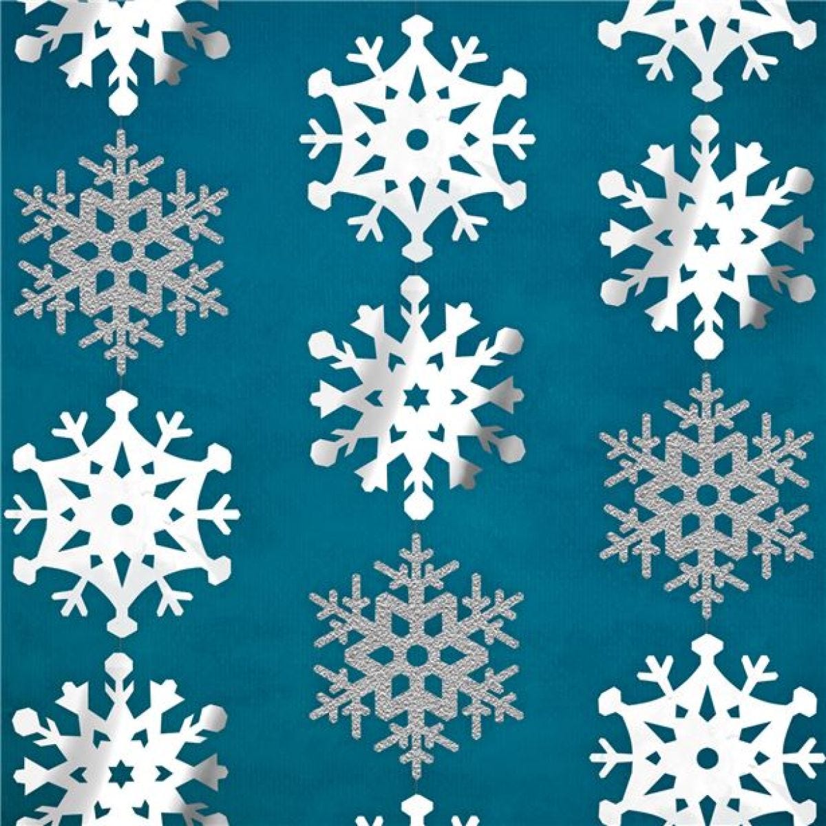 Snowflake Hanging String Decoration - 2.1m (6pk)