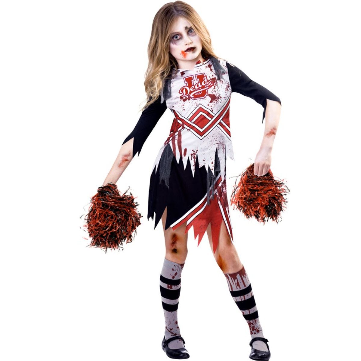 Zombie Cheerleader Girl - Child and Teen Costume