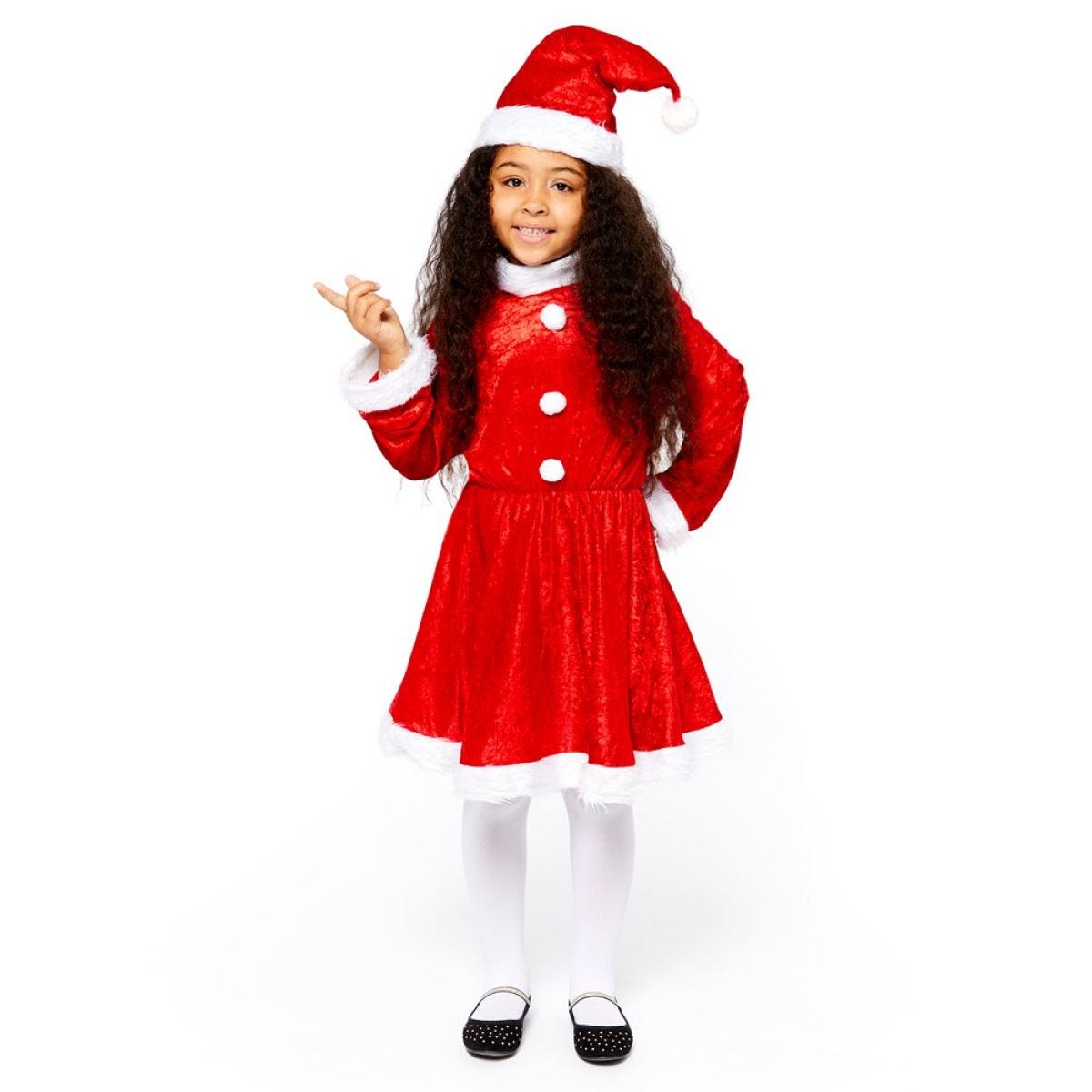 Plush Miss Santa Dress - Child Costume