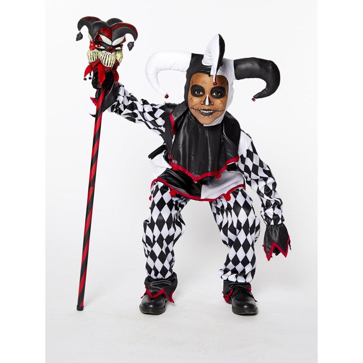 Sinister Jester Clown - Child and Teen Costume
