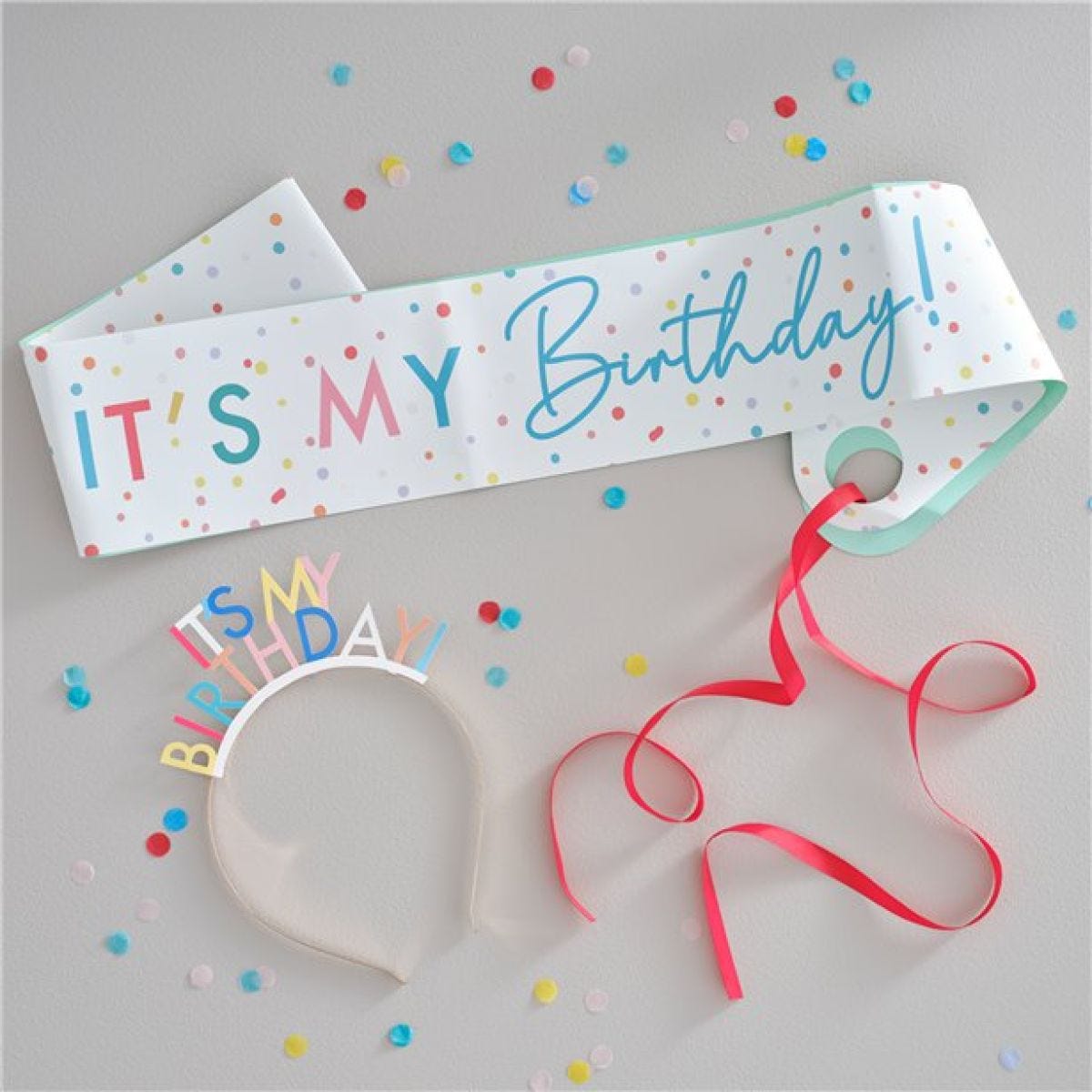 It&apos;s My Birthday Paper Sash & Headband
