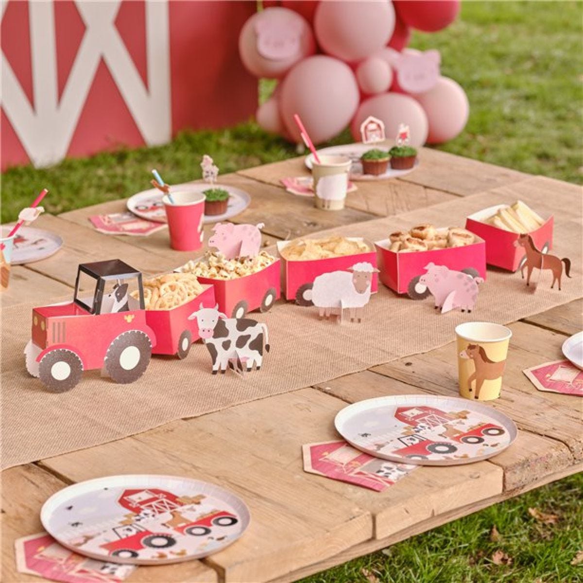 Tractor and Trailer Treat Stand
