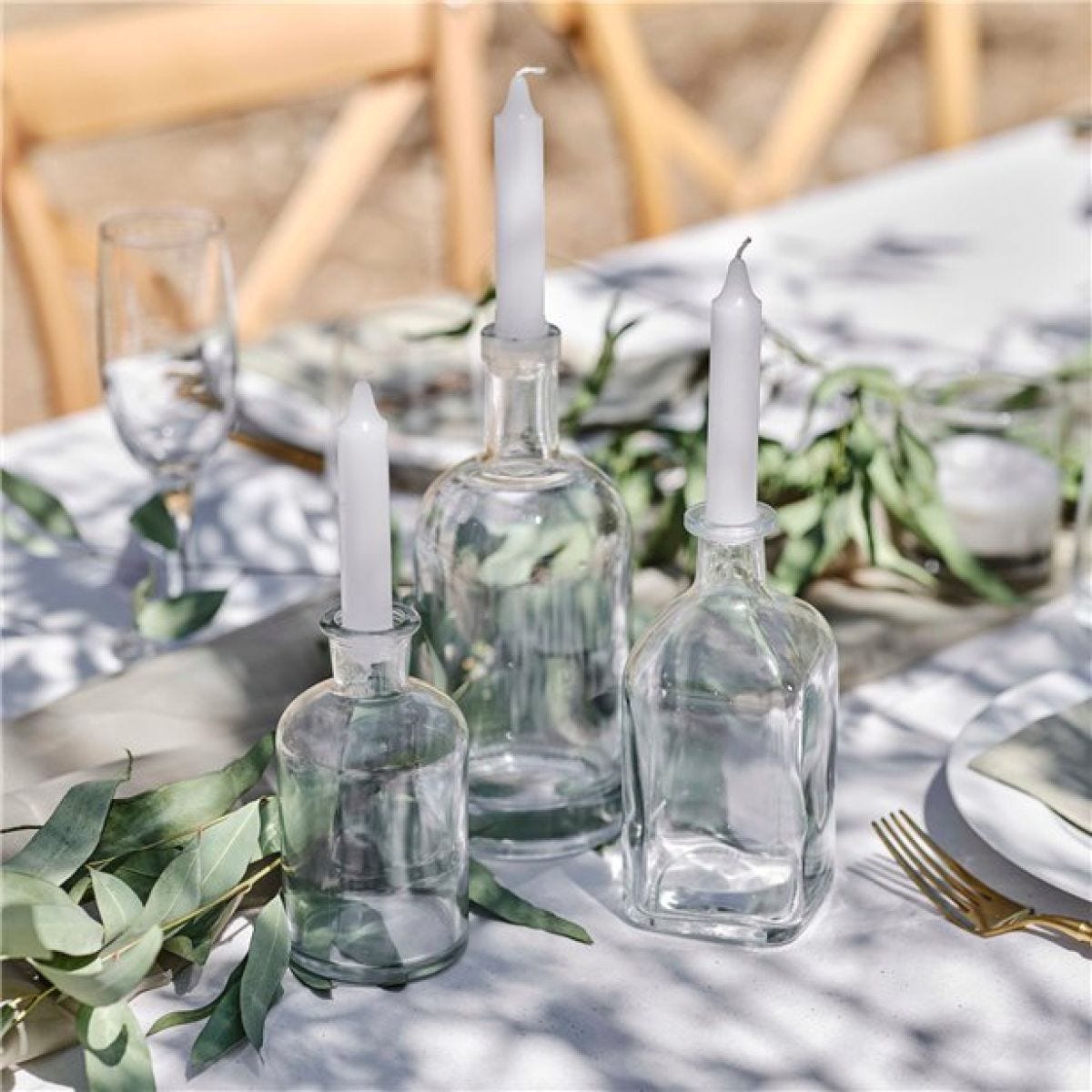 Secret Garden Glass Bottle Candles