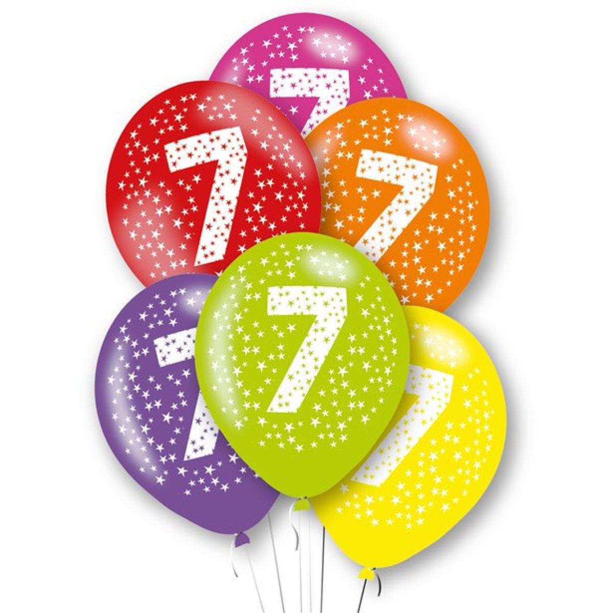 Age 7 Latex Balloons - 11"
