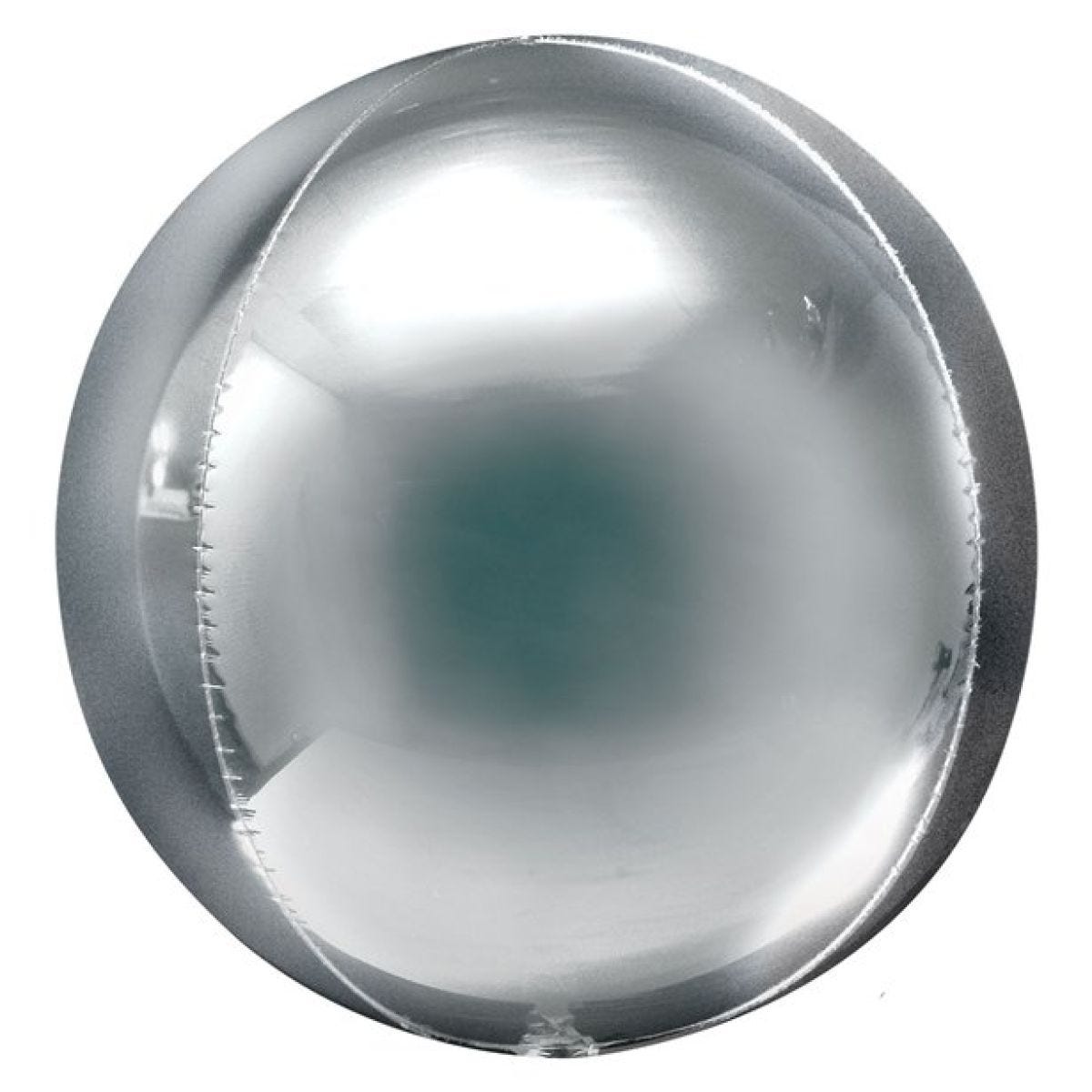 Jumbo Silver Orbz Balloon - 21" Foil - Unpackaged