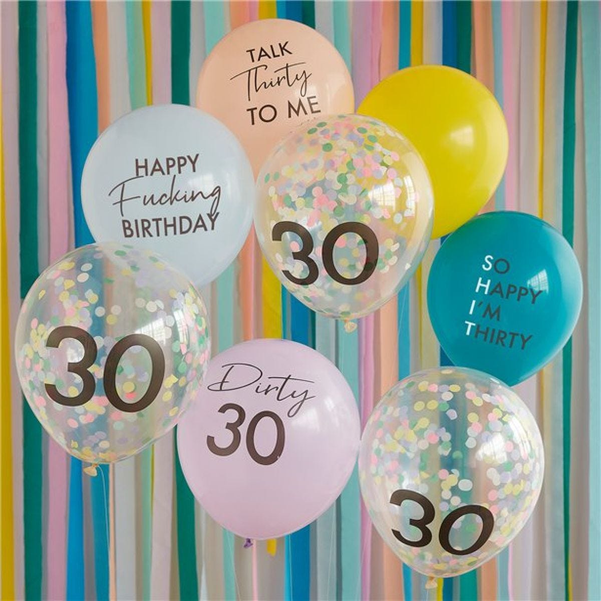 Happy Fucking Birthday 30th Latex Balloons - 12"