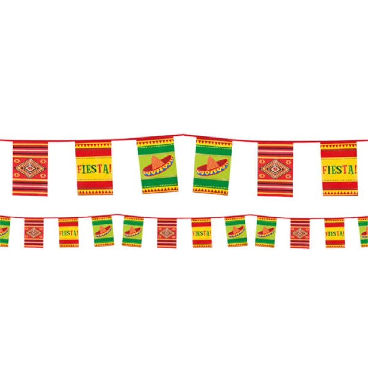 Mexican Fiesta Plastic Bunting - 10m