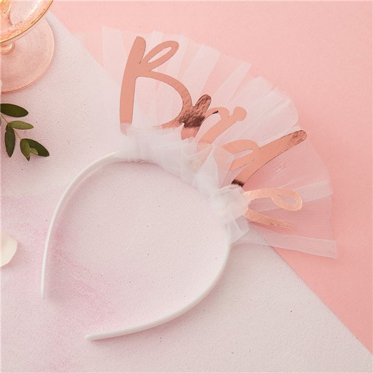 Floral Hen Party &apos;Bride&apos; Headband