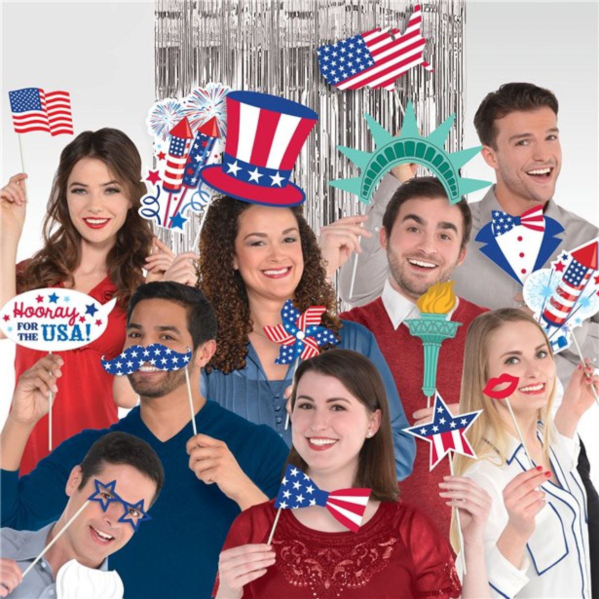 USA Photo Booth Props (Flying Colours) (21pk)