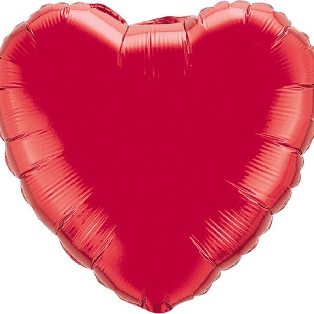 Ruby Red Heart Large Balloon - 36" Foil - unpackaged