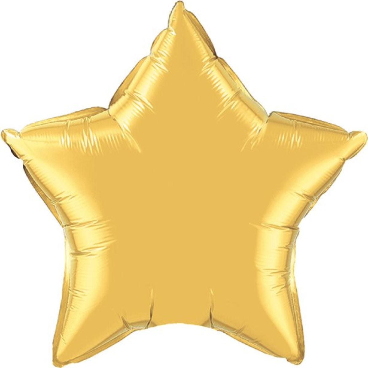 Metallic Gold Star Shaped Balloon - 36" Foil - unpackaged