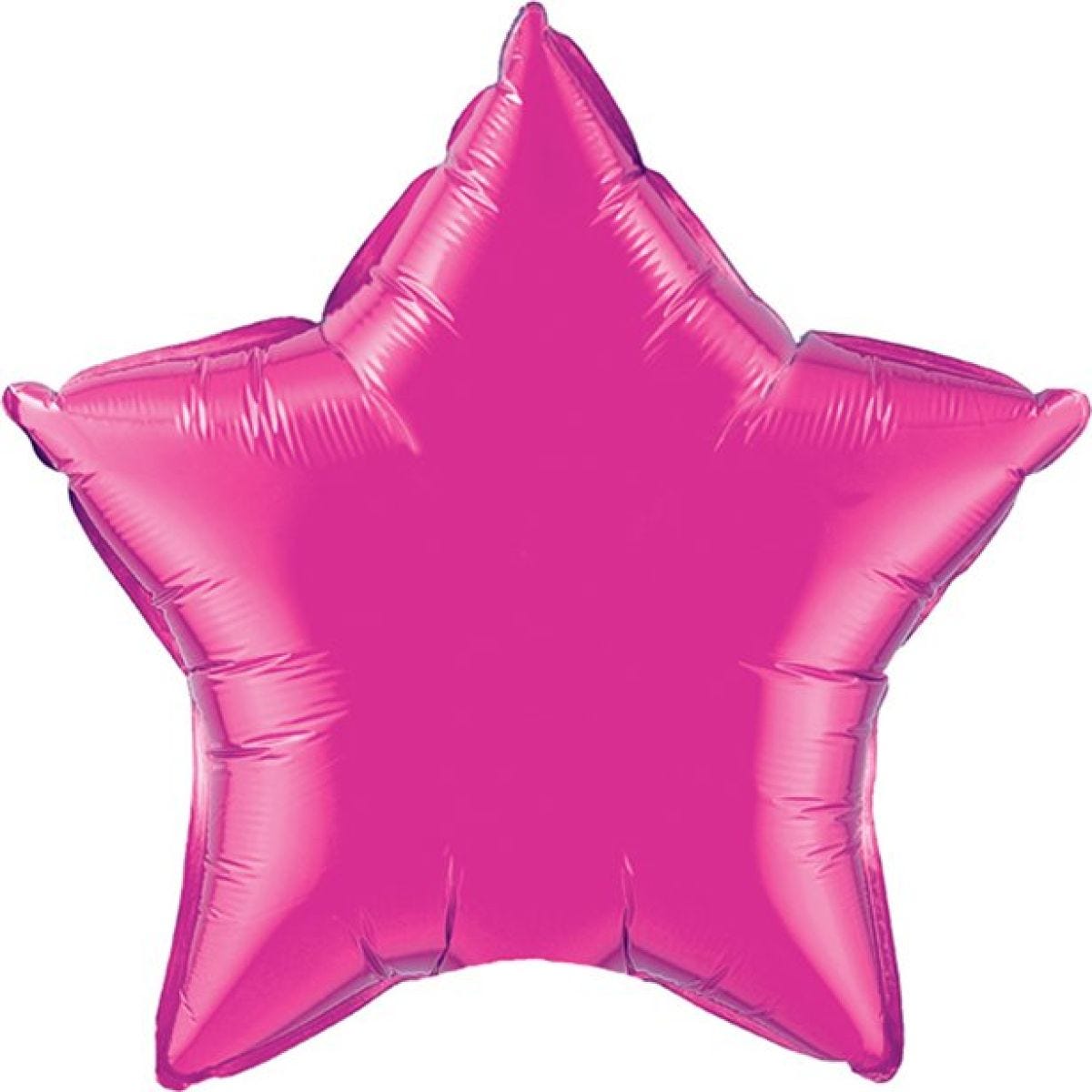 Magenta Star Shaped Balloon - 36" Foil - unpackaged