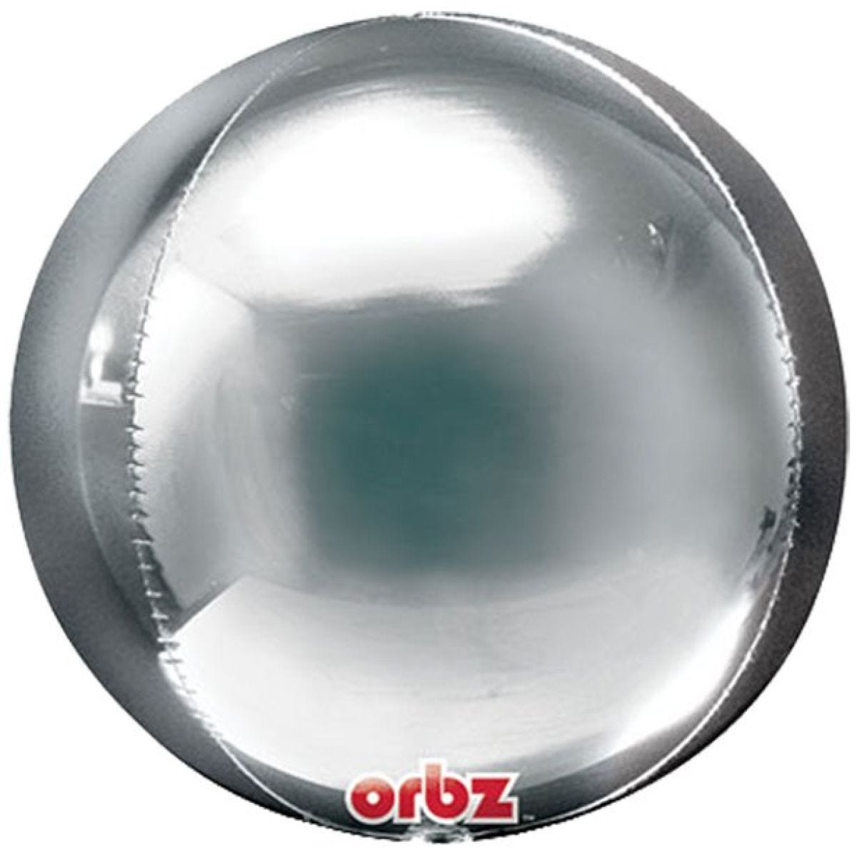 Silver Orbz Balloon - 16" Foil - Unpackaged (3pk)