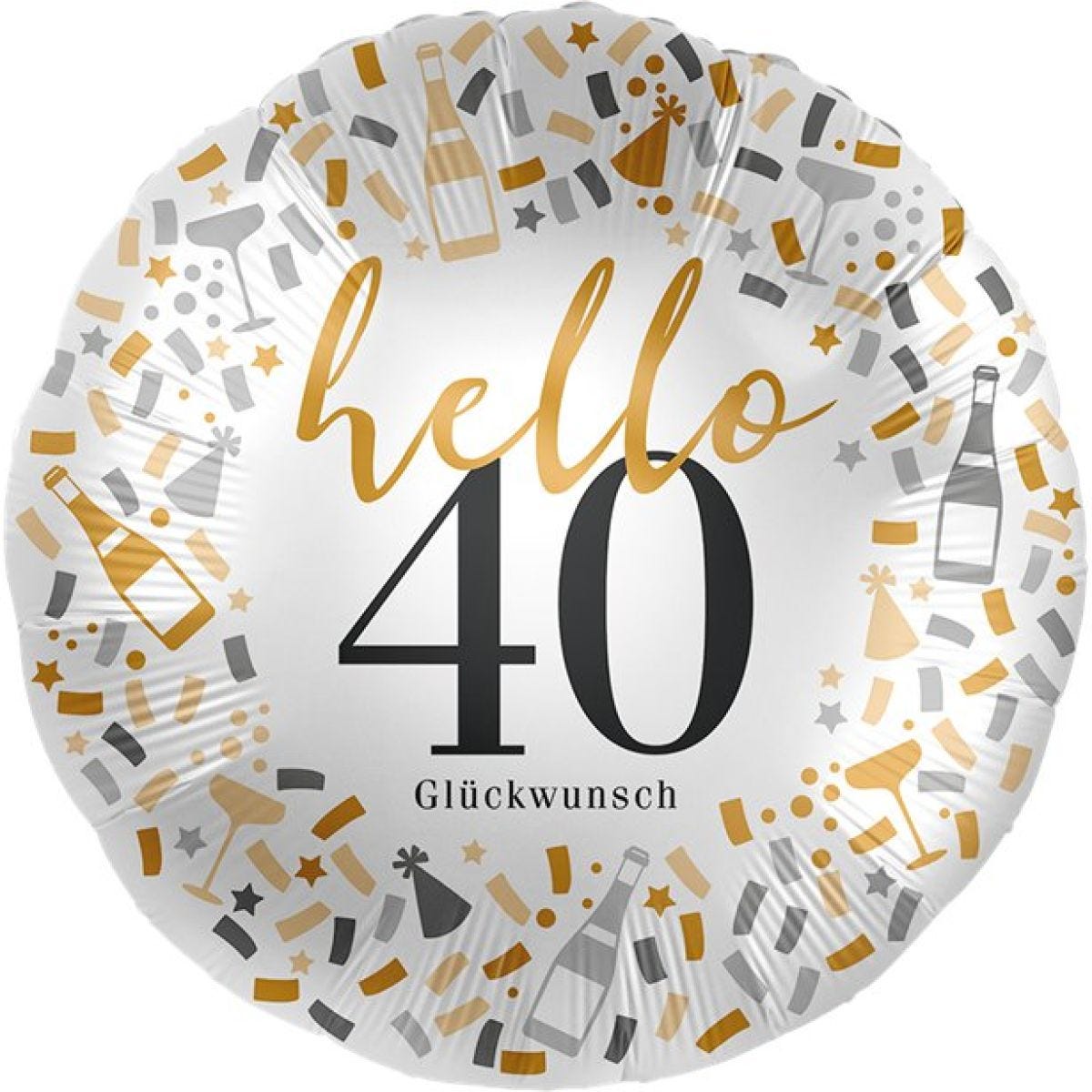 Hello 40 Balloon - 18" Foil
