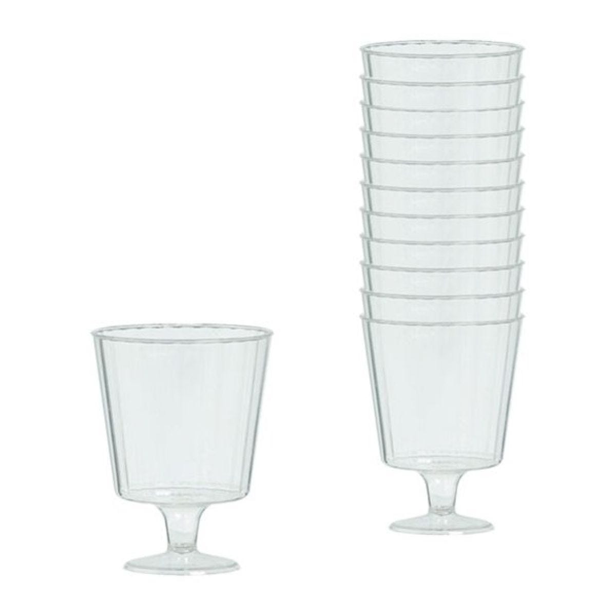 Clear Plastic Wine Glasses - 147ml