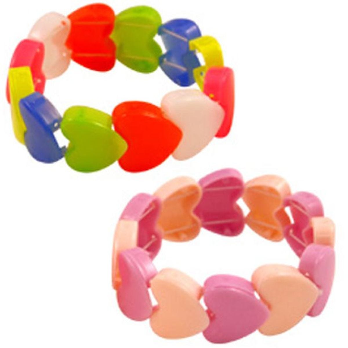 Stretchy Heart Bracelet - Plastic