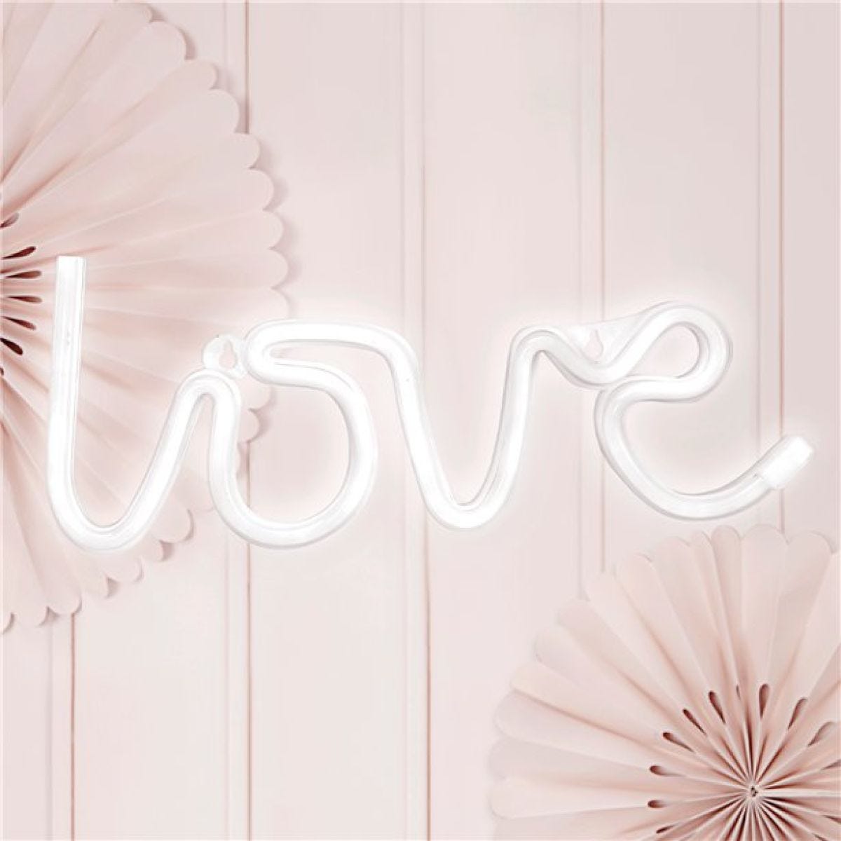 Neon LED White Love Light - 34.5cm x 13cm