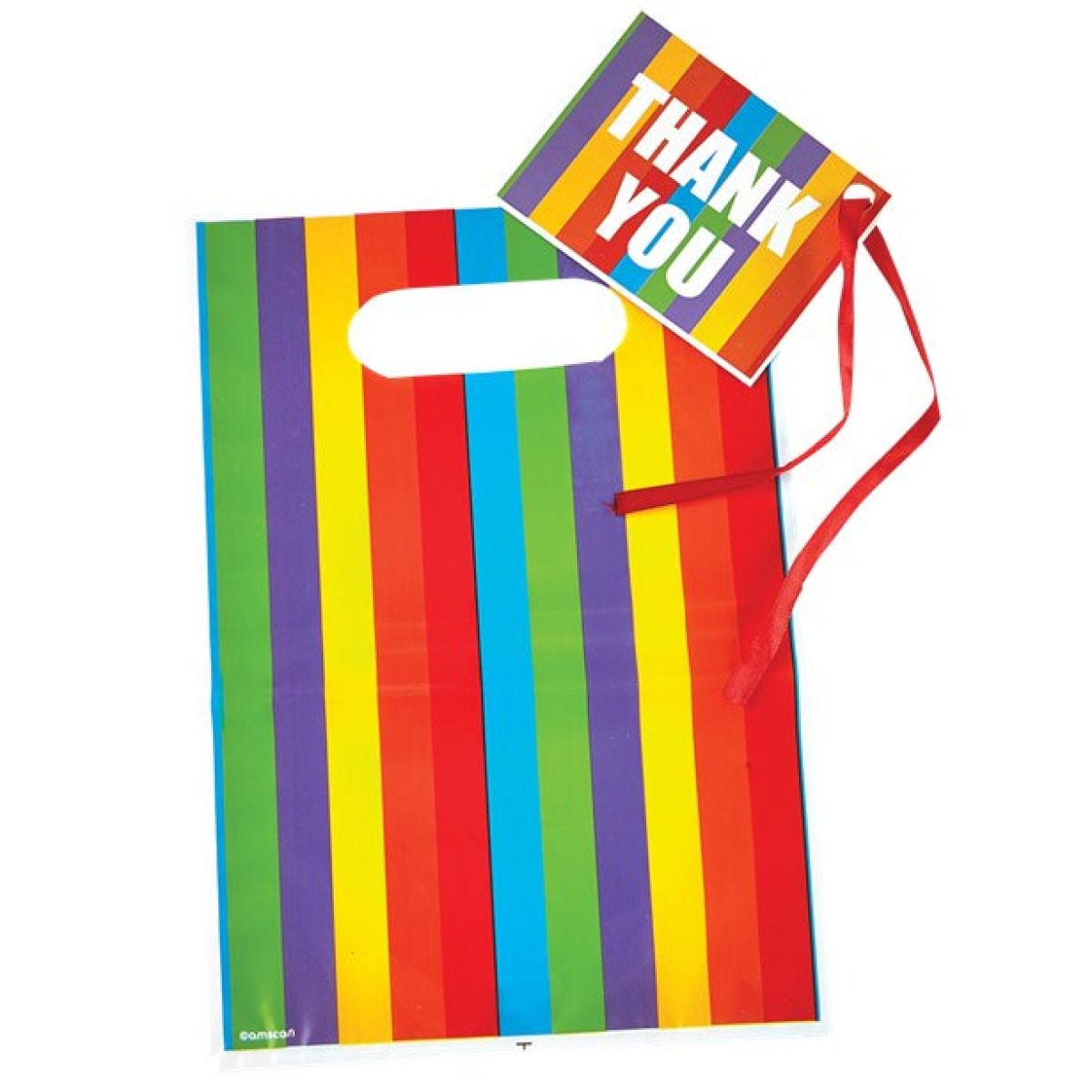 Rainbow Stripe Loot Bags & Tags