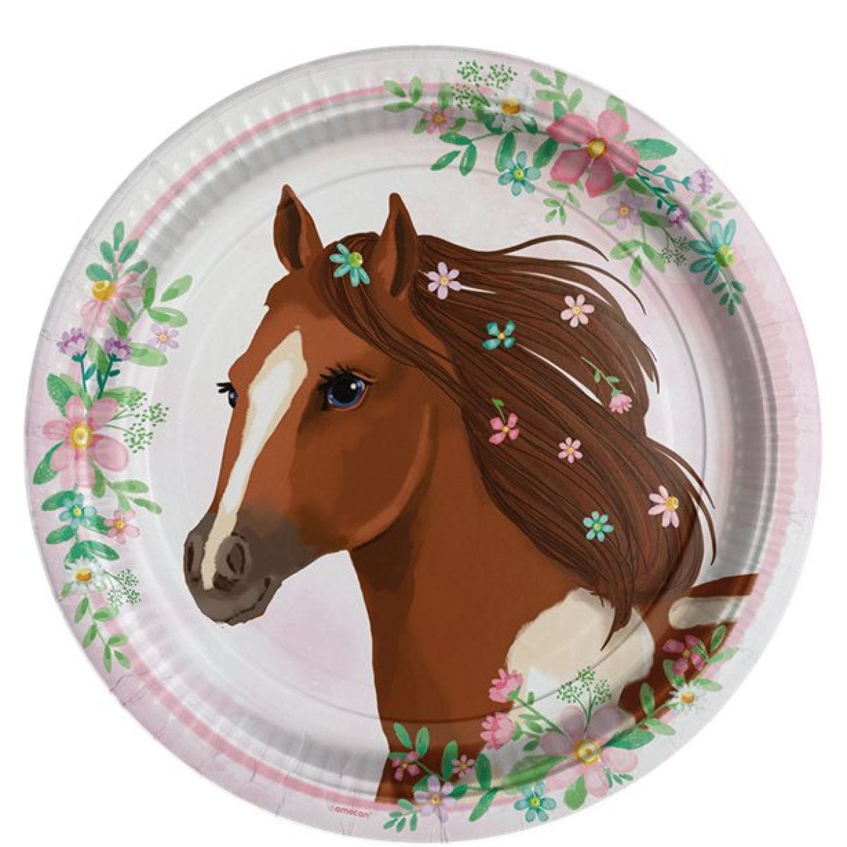 Beautiful Horses Paper Plate - 23cm (8pk)