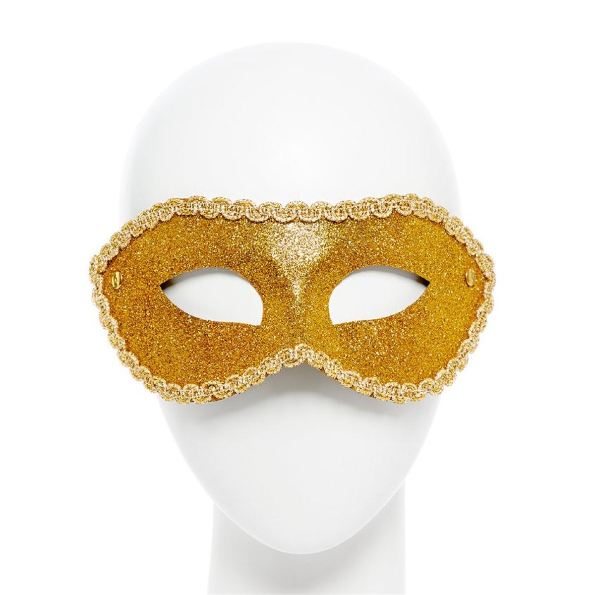 Gold Glitter Masquerade Mask