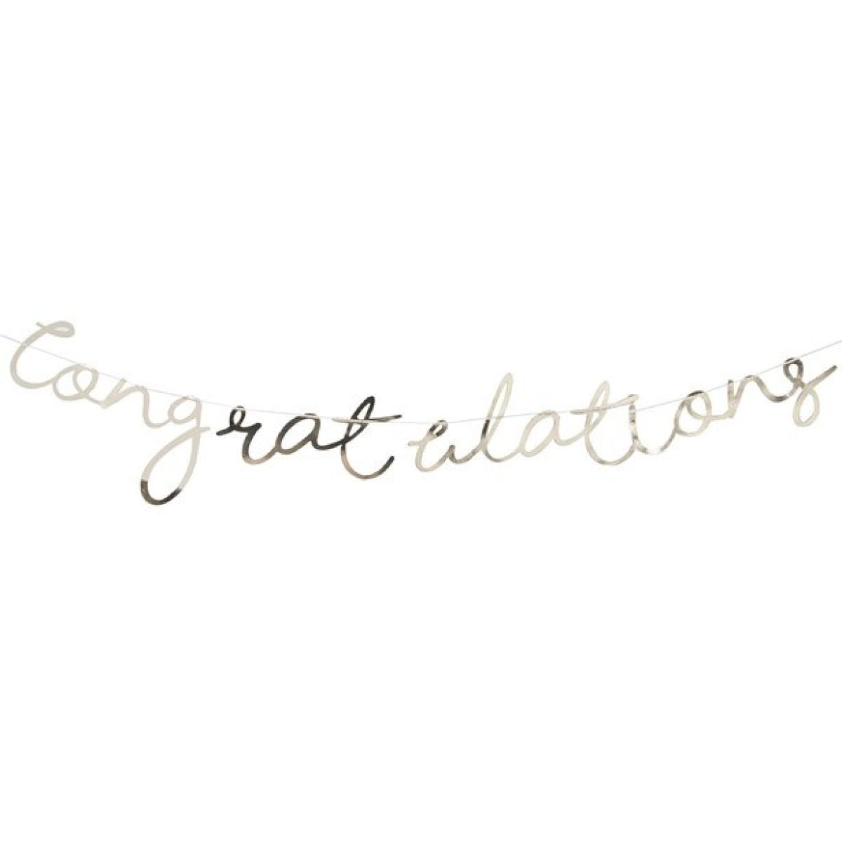 Pick & Mix Pastel Gold &apos;Congratulations&apos; Banner - 1.5m