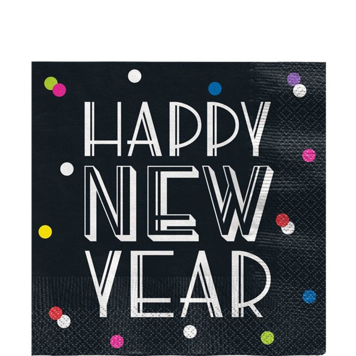 Neon Dots New Year Lunch Napkin (16pk)