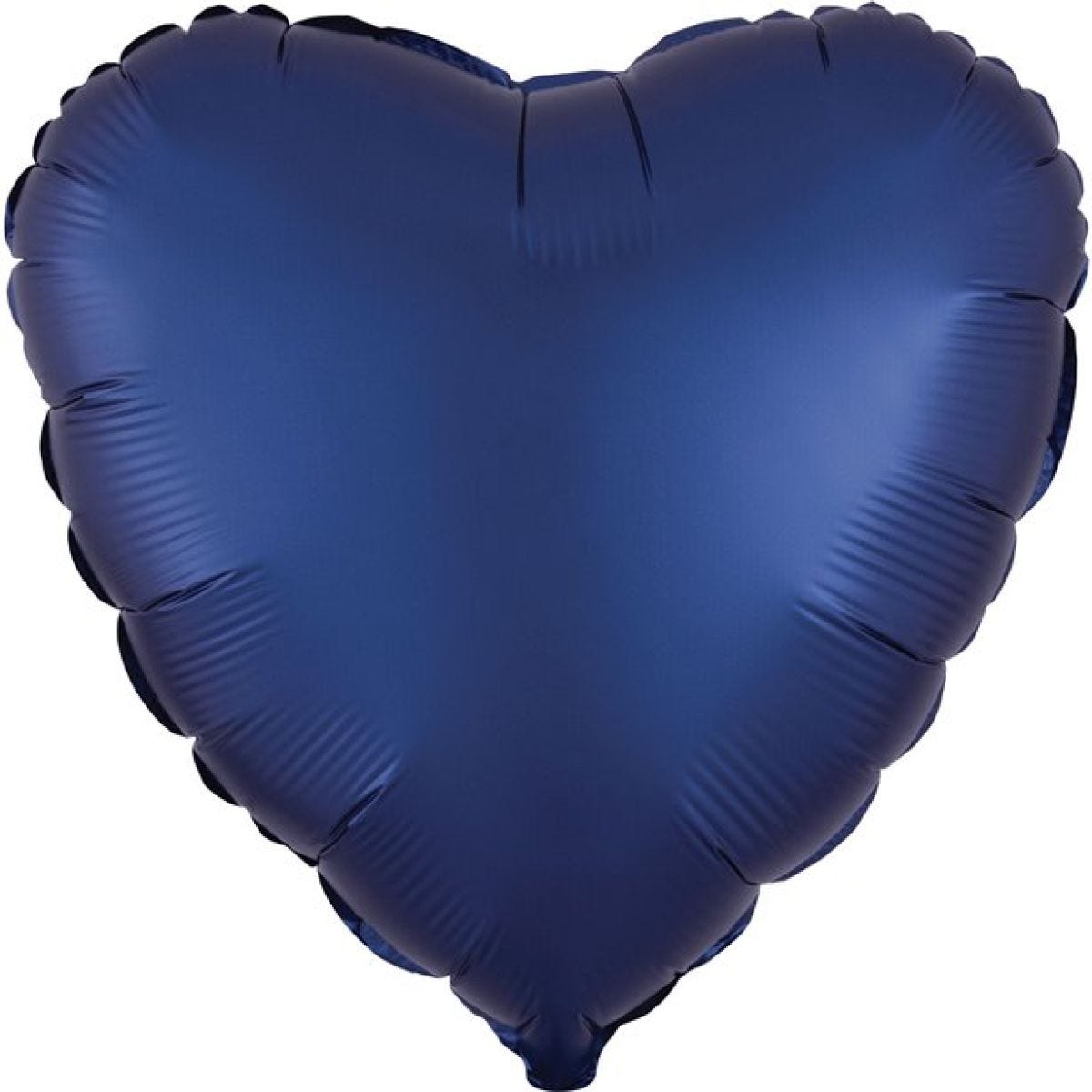 Navy Blue Heart Satin Luxe Balloon - 18&apos;&apos; Foil - unpackaged