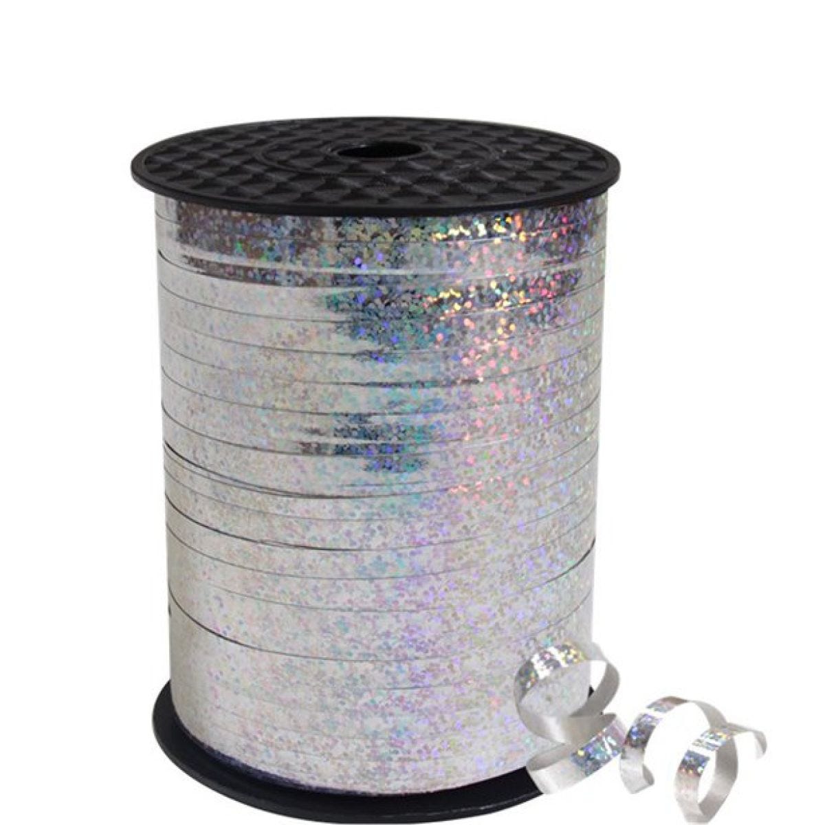 Silver Holographic Curling Balloon Ribbon - 228m