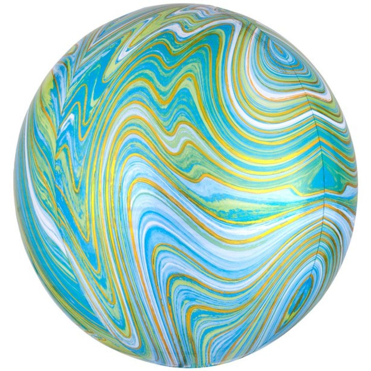 Green Marblez Orbz - 16" Foil Balloon