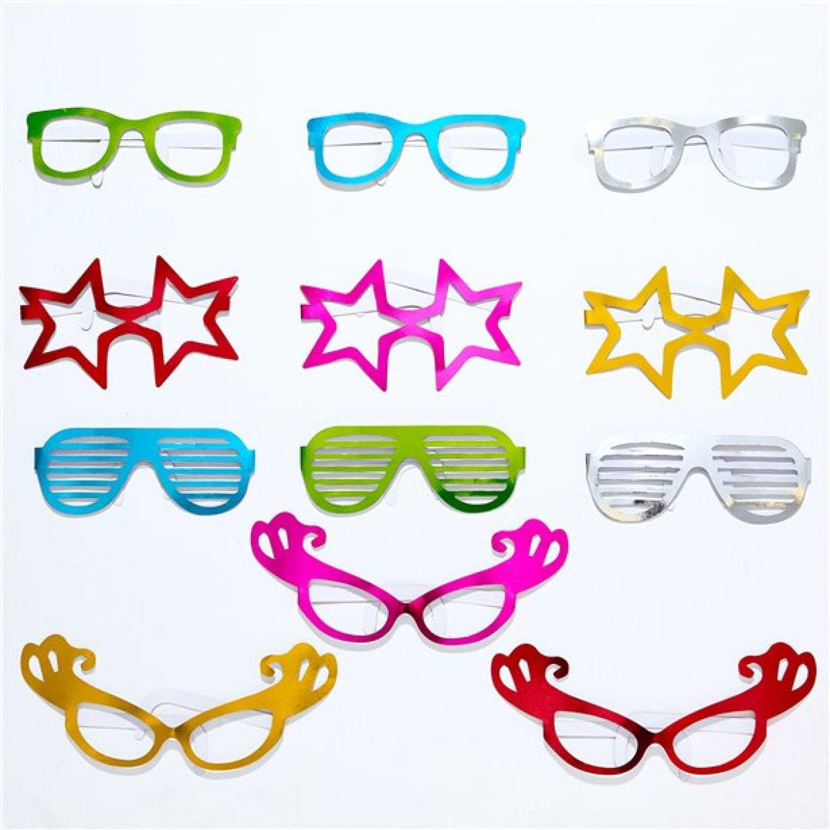 Photo Booth Assorted Glasses (12pk)