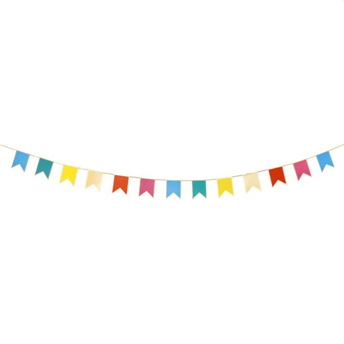 Rainbow Bunting Card Garland - 3m